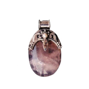 Pendentif en cristal de pierre précieuse en argent sterling d'approvisionnement en vrac de marque privée de qualité supérieure avec un design unique - Product Image 1