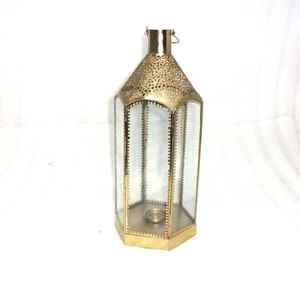 Lanterne à bougie en filigrane avec verre, nouveau Design de décoration de maison et de noël - Product Image 1