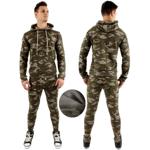 Ensemble de survêtements pour hommes en velours velours 100% coton coupe-vent personnalisé camouflage enfants sport lavage à l'acide respirant unisexe survêtements pour hommes - Product Image 1