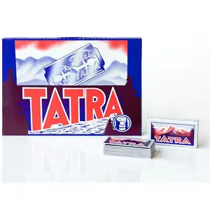 Tatra LH lưỡi dao cạo an toàn carbon cao với thiết kế lỗ dài màu bạc hoặc màu xanh đậm