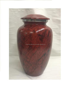 Urne funéraire métallique magnifiquement texturée Fournitures funéraires de créateur Pots de cendres de crémation de style américain au prix de gros - Product Image 4