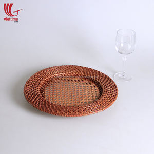 Placa de cargador de ratán, Mantel Individual de ratán, soporte tejido a mano - Product Image 6