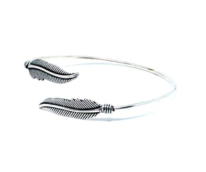 Brazalete ligero de hoja de plata Accesorio de brazalete de moda - Product Image 3