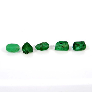 5 uds Esmeralda colombiana en bruto forma libre 4x4mm 7x4mm 5,95 Cts piedra preciosa Natural suelta para collar pendiente anillo joyería IG9930 - Product Image 1
