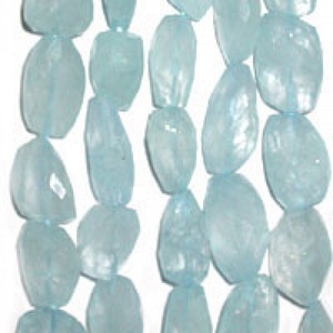 High Quality Aquamarine Nugget Faceted Drilled Faceted Gemstone Full Strand Natural Stone <b>Crystal</b> <b>Healing</b> Necklace Wholesaler - Product Image 4