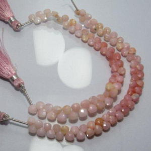 Perles de pierre naturelle opale péruvienne rose de haute qualité en forme de poire pierre précieuse en vrac pour la fabrication de bijoux - Product Image 5