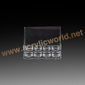 Expositor de vino con base de iluminación led glorifier botella acrílica personalizada barata y superventas - Product Image 1