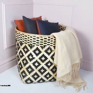 Zigzag Wholesale Elegant <b>Bamboo</b> Laundry <b>Basket</b> Rectangle Storage <b>Basket</b> for Clothing Cheap New Release with Rectangular Weaving - Product Image 3