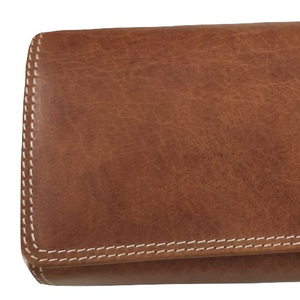Cartera RFID de cuero genuino Unisex personalizable con logotipo de caramelo bordado hecho a mano botón corto PC asistente largo funcional - Product Image 1