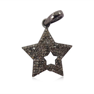 Pendentif étoile diamant pavé en argent Sterling 925, nouveau Design, bijoux de mode pour femmes - Product Image 1