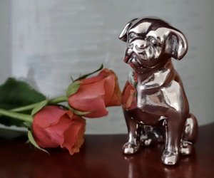 Brass Nickel Plated <b>Dog</b> Figurine Pet Cremation <b>Urn</b> by Brassworld India - Product Image 4