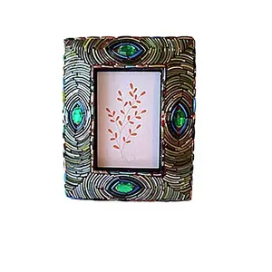 Square Colorful Peacock <b>Glass</b> <b>Bangles</b> Design Photo Frame - Product Image 1