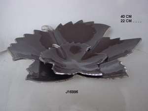 ชามอลูมิเนียมหล่อรูปใบเมเปิ้ลเคลือบสีทองและสีเงินมีให้เลือกในชามเสิร์ฟโลหะสีอื่น - Product Image 6