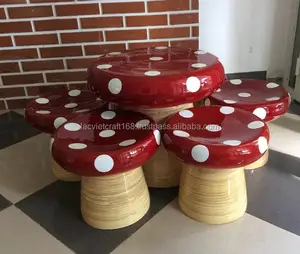 Высококачественный самый продаваемый красивый набор бамбуковых грибов стол и стул из Вьетнама