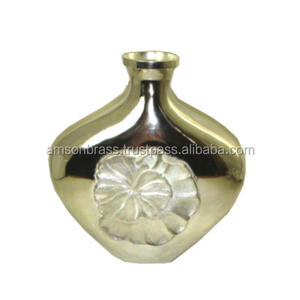 Pot de fleurs en aluminium martelé, vase décoratif traditionnel - Product Image 5