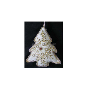 Zari Embroidery Christmas Decoration <b>Tree</b> <b>Ornament</b> - Product Image 1