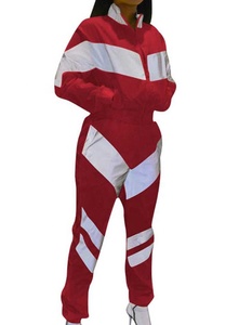 ชุดกางเกงกีฬาลายทางคุณภาพสูงสำหรับผู้หญิง ไซส์พลัส ระบายอากาศ กันลม พร้อมซิปกันน้ำ ดีไซน์ใหม่ - Product Image 2