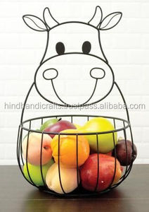 Cesta de malla de alambre de metal para compradores con revestimiento de polvo negro Organizadores de cocina de diseño personalizado - Product Image 6