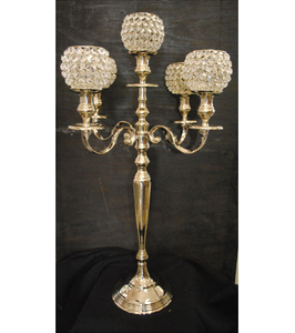 Vente chaude 5 bras cristal ouragans Style tasses Table pièce maîtresse candélabre pour les mariages et la décoration de Noël - Product Image 3