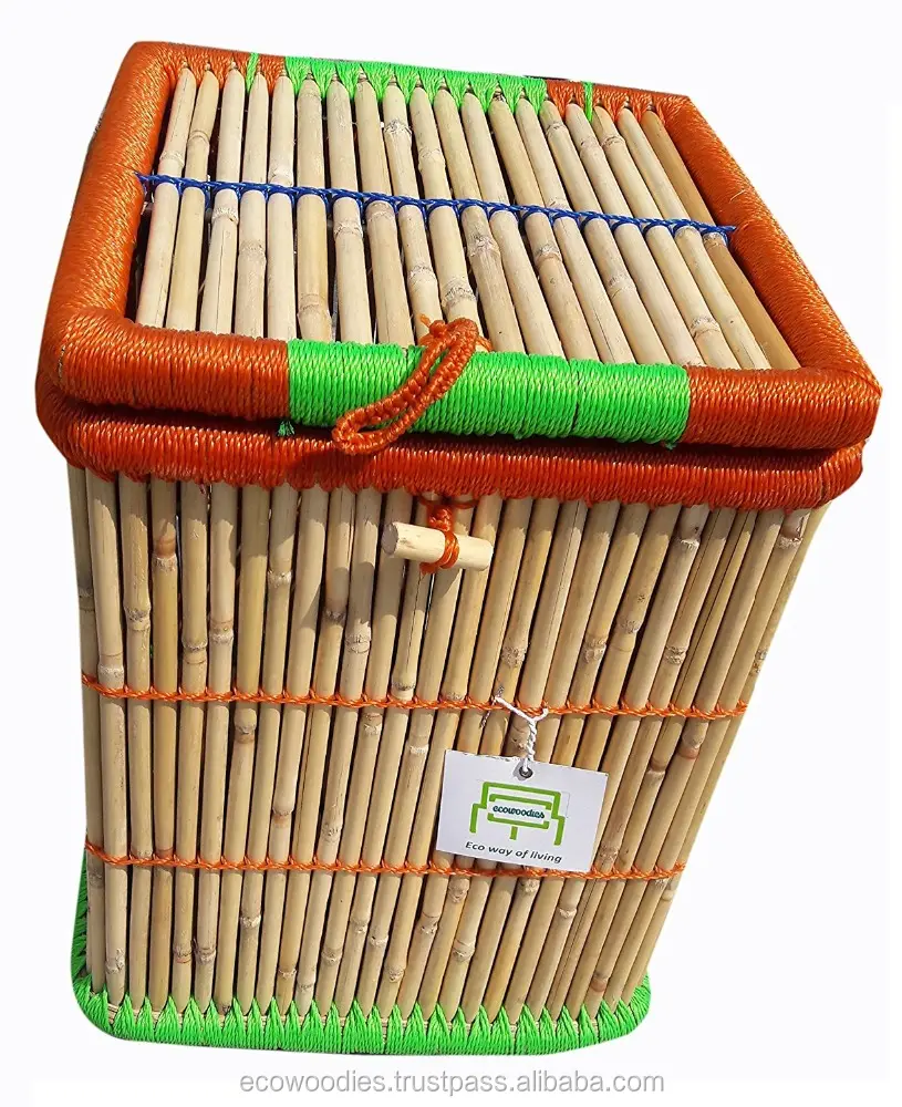 Wholesale Custom Hand Woven Bamboo Rattan Wicker Storage Basket with Lid Manufacturers New Fashion Design