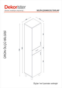 Panneau de particules de luxe exclusif Selin Useful 2 portes 1 tiroir Multi Bathroom Cabinet de Turkiye Best Seller - Product Image 5