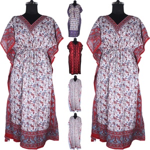 Robe longue sans manches pour femmes, Kaftan imprimé Floral, tenue avec motif chauve-souris, nouveau Style, printemps - Product Image 1