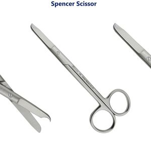กรรไกรผ่าตัดเย็บแผลแบบ Spencer Ligature Stitch ขนาด 14 ซม. ผลิตจากเหล็กกล้าไร้สนิมเยอรมัน ยี่ห้อ Mahersi - Product Image 3