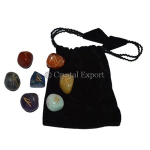 High Strength <b>Chakra</b> Symbol <b>Sets</b> <b>Chakra</b> Stone <b>Sets</b> in India Natural Healing Mascot Style - Product Image 1