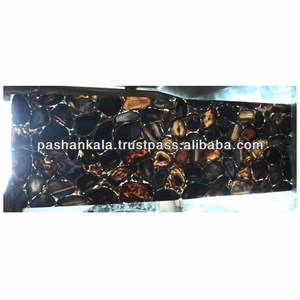 Haut de Table en Agate de pierre précieuse, haut de Table rétro-éclairé d'agate - Product Image 1