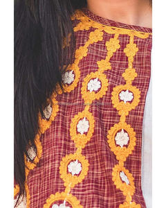 2019 Australian Hot Girl's One-Sided Embroidered Rust <b>Poncho</b> Cool Summer Sexy Short Kaftan Trending Collection Cover Up <b>Cape</b> - Product Image 2