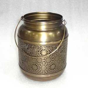 Antique-Style Filigree Iron Hurricane <b>Hanging</b> Lantern New Design Home Decorative <b>Candle</b> Holder - Product Image 3