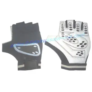 Sport Weight Lifting Gym Fitness handschuhe aus Kunstleder mit Spandex Fitness Gym Handschuhen mit Silikon druck