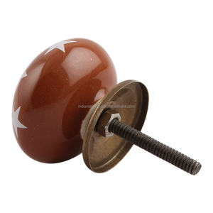 Tiradores modernos de cerámica, color marrón, estrella, para puerta de armario de cocina, CK-1403 de 3,81 cm, venta al por mayor - Product Image 4