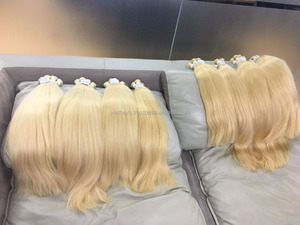 Vietnamese Remy Human <b>Hair</b> Silky Straight Wave Machine Double Weft <b>Hair</b> Extension Wholesale <b>Blonde</b> <b>Braiding</b> <b>Hair</b> - Product Image 2