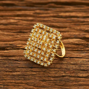 Grossiste et fabricant de bagues en diamant américain classique plaqué or 55152 pour femmes - Product Image 1