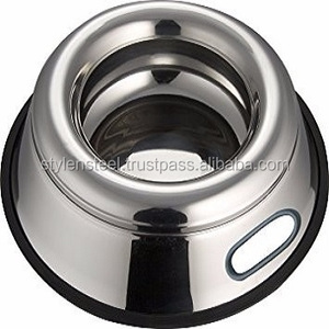 Tigelas para animais de estimação em aço inoxidável, tigelas regulares e antiderrapantes para animais de estimação, em relevo