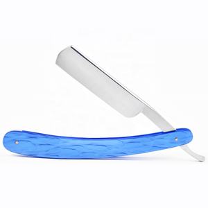 2K17 Maquinilla de afeitar profesional de una sola hoja para peluquero, navaja de afeitar desechable de seguridad Rosa bebé con mango de madera, AVANCE DE ACERO INOXIDABLE - Product Image 4