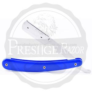Navaja de Afeitar Profesional PRESTIGE RAZOR de Acero Inoxidable de Una Sola Hoja, Nueva, Desechable, con Acabado Pulido/Satinado, Recubierta en Negro y Dorado - Product Image 3
