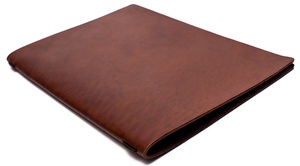 Porte-menu en cuir véritable avec cordon élastique à l'intérieur pour contenir plusieurs cartes de menu - Product Image 4