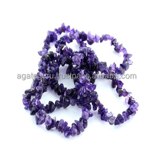 Pulseras curativas de gemas de amatista, Chips - Product Image 1