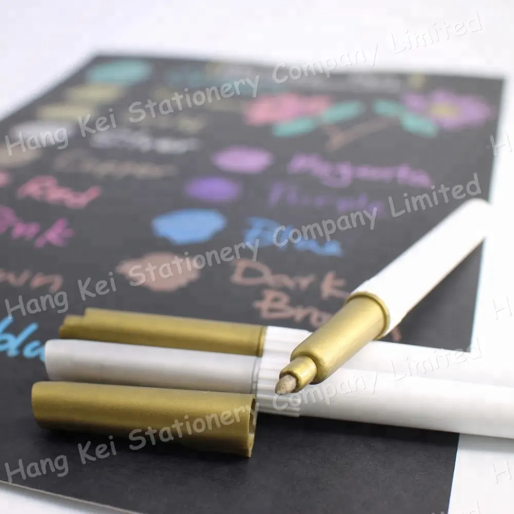 2018 wein glas Eco-friendly Promotional 14 Color Metallic marker stift