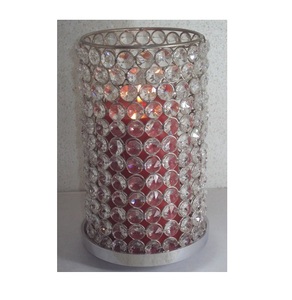 Bougeoir pilier en cristal en aluminium de haute qualité pour décorations de mariage et de noël pour bureau à domicile - Product Image 1