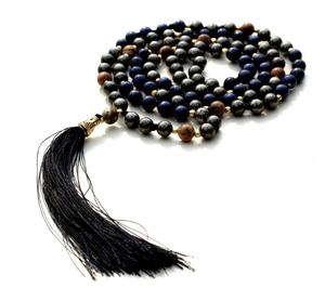 ซื้อขายส่งพลังงานสวดมนต์ลูกปัดที่ผูกปมลูกประคำ108ลูกปัดโยคะหินธรรมชาติลูกปัดสร้อยคอจิตวิญญาณ - Product Image 2