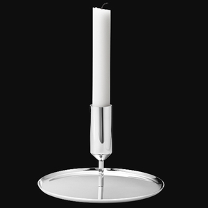 Bougeoir de noël en métal plaqué argent, 2 pièces - Product Image 1