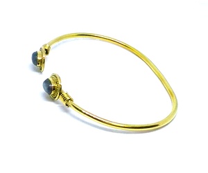 Bracelet Labradorite en laiton, vente en gros, manchette - Product Image 2