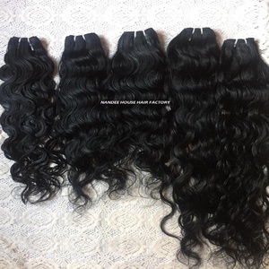 Proveedor indio al por mayor Virgen sin procesar Remy cutícula alineada cabello humano onda regular textura suave brillante máquina doble trama - Product Image 2