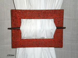 Soporte de cortina de madera hecho a mano con mosaico de cuentas decoración del hogar indio forma rectangular personalizable para cortinas - Product Image 4