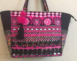 Bolso de hombro de algodón hecho a mano para mujer, diseño novedoso, venta al por mayor, 2017 - Product Image 1