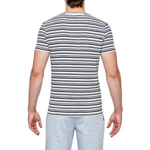 เสื้อยืดสำหรับผู้ชายไซส์พิเศษสำหรับคอโปโลผ้าฝ้ายลายแถบสีดำสีขาววัสดุโพลีเอสเตอร์ออกแบบได้ตามต้องการสำหรับฤดูร้อน - Product Image 3