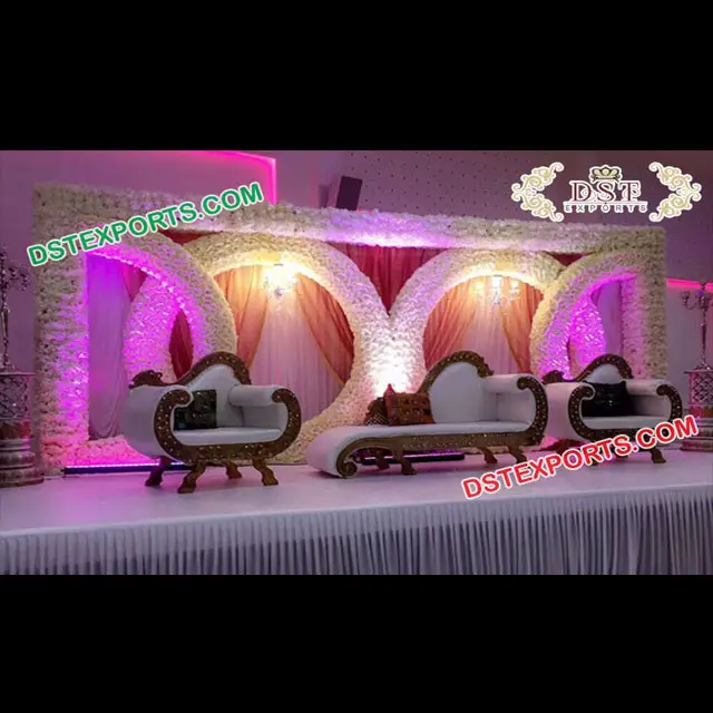 モダンな花の結婚式のステージの背景花の壁を購入結婚式の背景ステージは結婚披露宴の背景を下げます